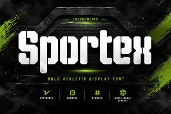 Sportex Font: a Modern Typeface for Athletic Designs